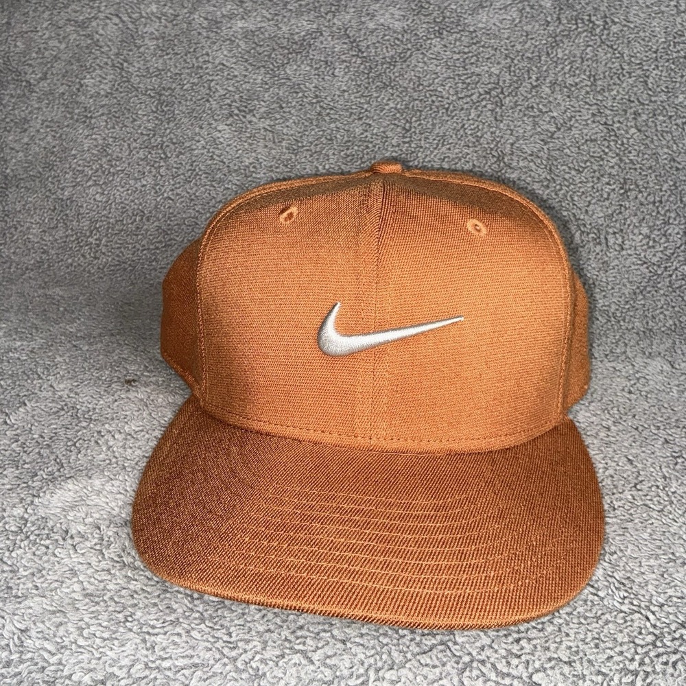 Nike True Orange Logo Center Swoosh Adult One‎ Size Fits Most Fitted Hat